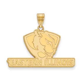 10k Yellow Gold Eastern Illinois U Large Pendant