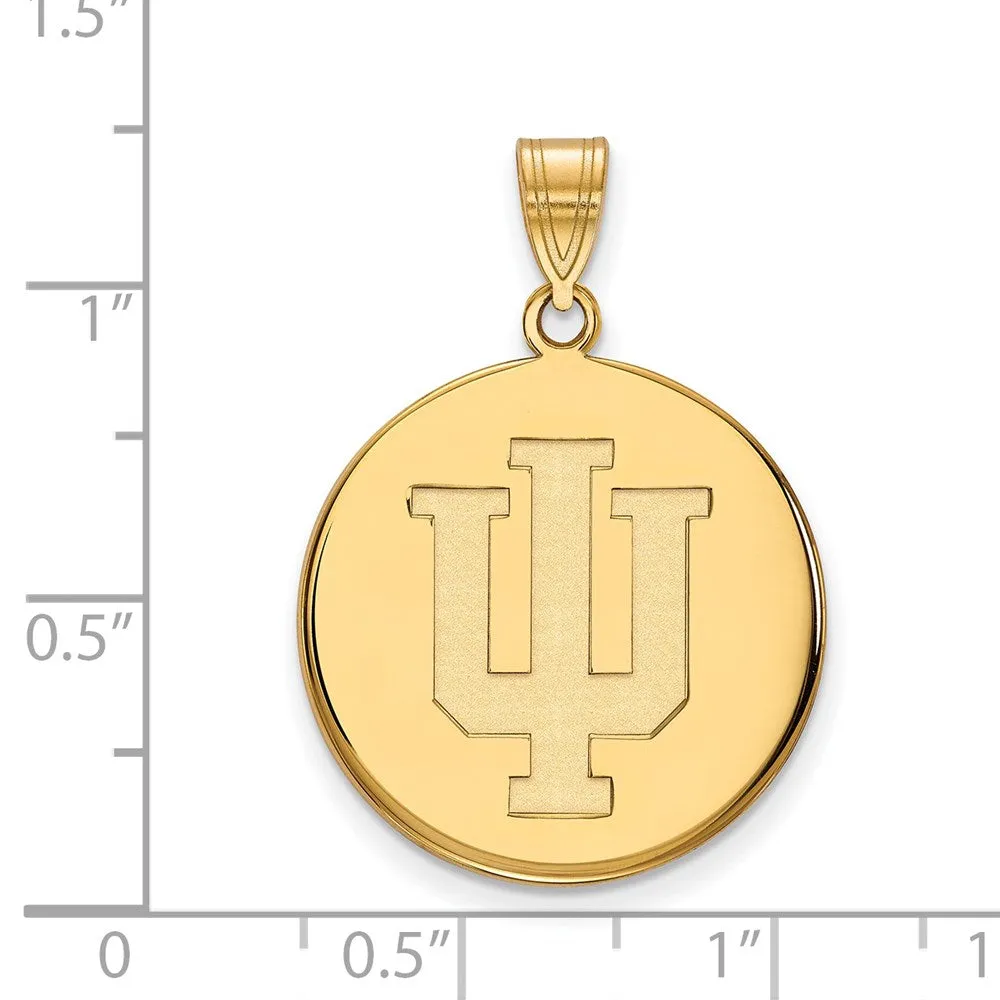 10k Yellow Gold Indiana U Large Disc Pendant