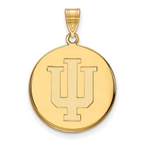 10k Yellow Gold Indiana U Large Disc Pendant