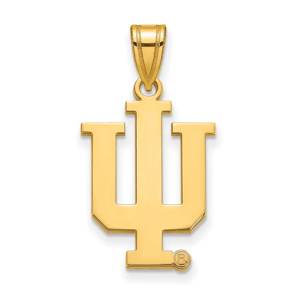 10k Yellow Gold Indiana U Large 'IU' Pendant