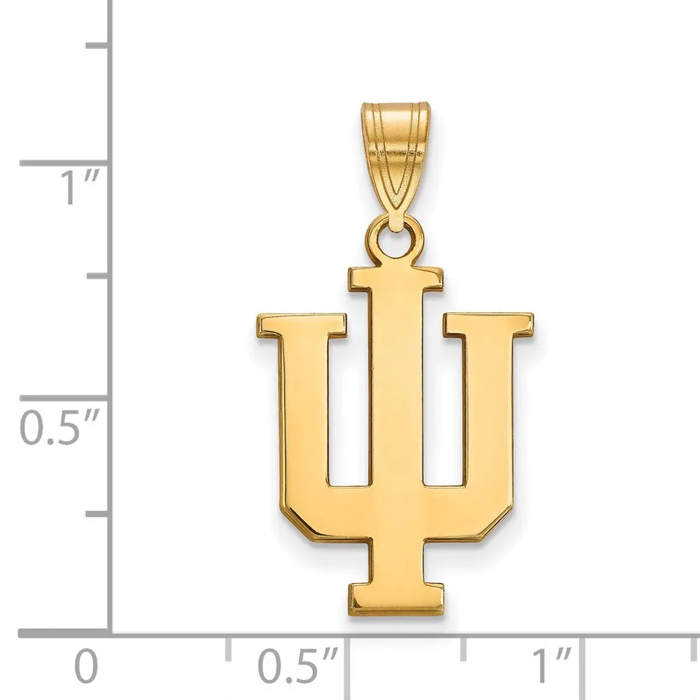 10k Yellow Gold Indiana U Large 'IU' Pendant