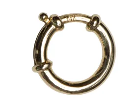 13mm Large Spring Ring Sailor Clasp 14K Gold AD2392v13