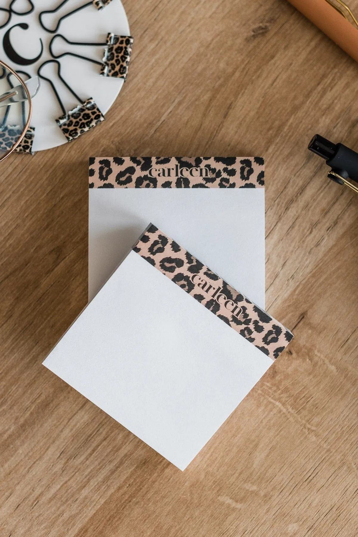 2-Pack Sticky Note Pads - Leopard Print