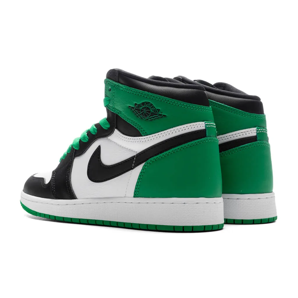 Air 1 Retro High OG (GS) - Black/Lucky Green/White