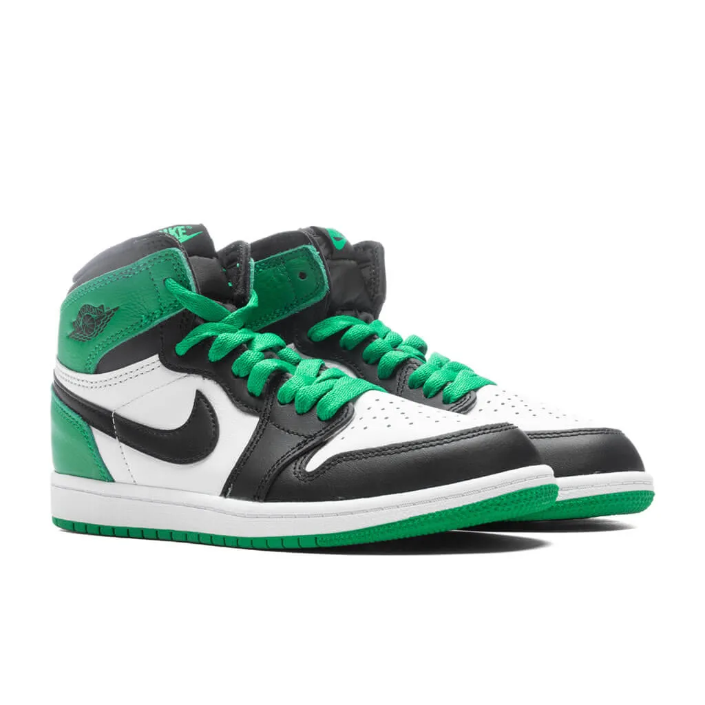 Air 1 Retro High OG (PS) - Black/Lucky Green/White