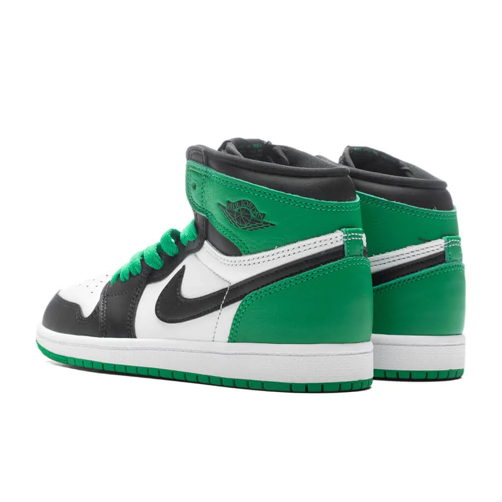 Air 1 Retro High OG (PS) - Black/Lucky Green/White