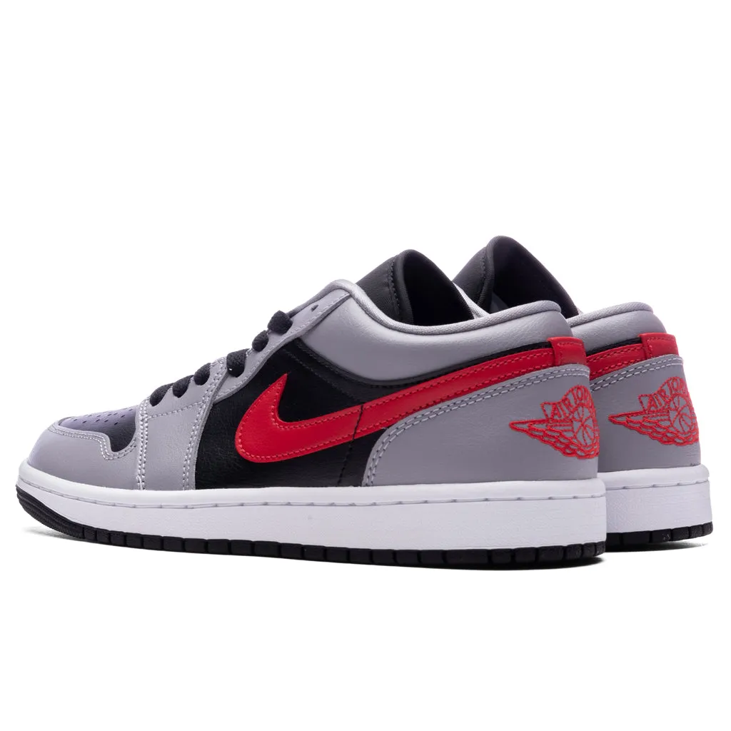 Air Jordan 1 Low Women's - Cement Grey/Fire Red/Black