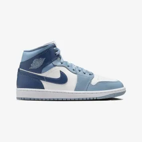 AIR JORDAN 1 MID 'SAIL/DIFFUSED BLUE-BLUE GREY-WHITE'