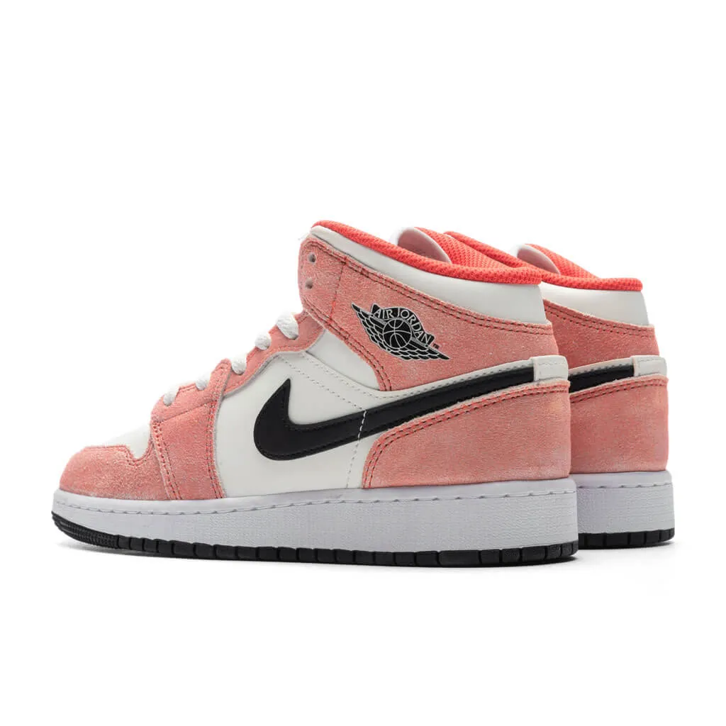 Air Jordan 1 Mid SE (GS) - Team Orange/Black/Sail