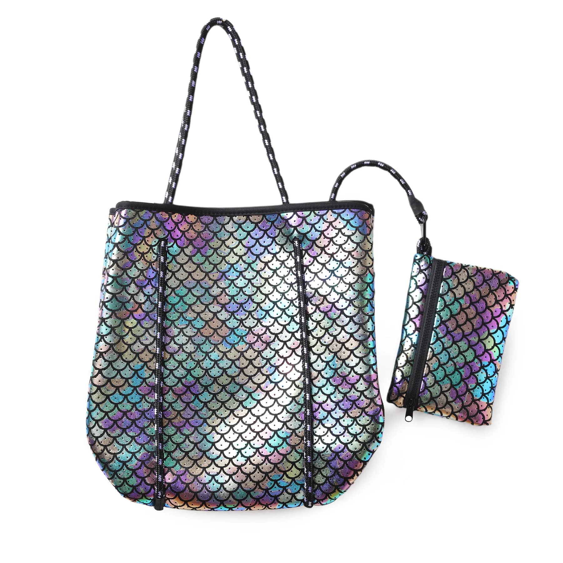 Alana Tote in Mermaid Iridescent