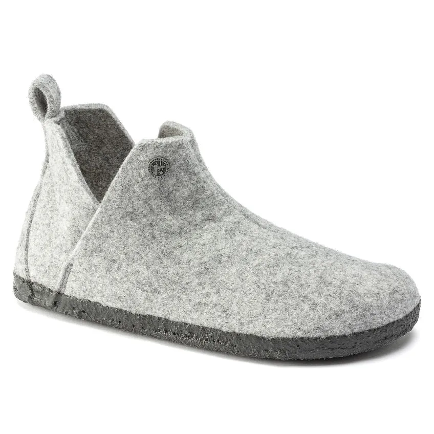 Andermatt - Light Grey Wool Felt Shearling||Andermatt - Feutre de laine et fourrure gris ple