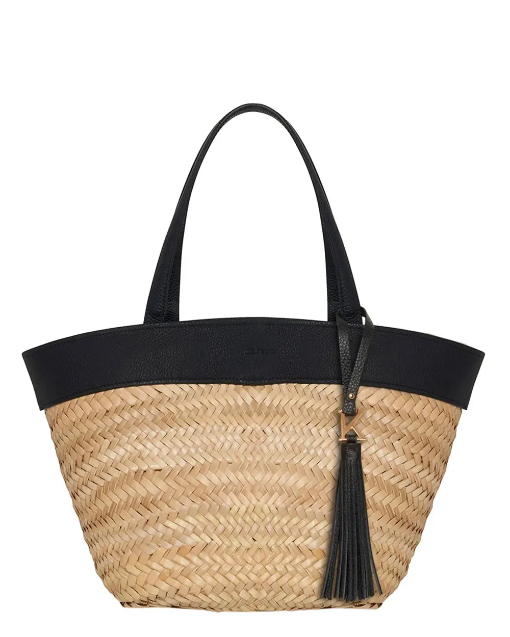 Ara Straw Bag in Black