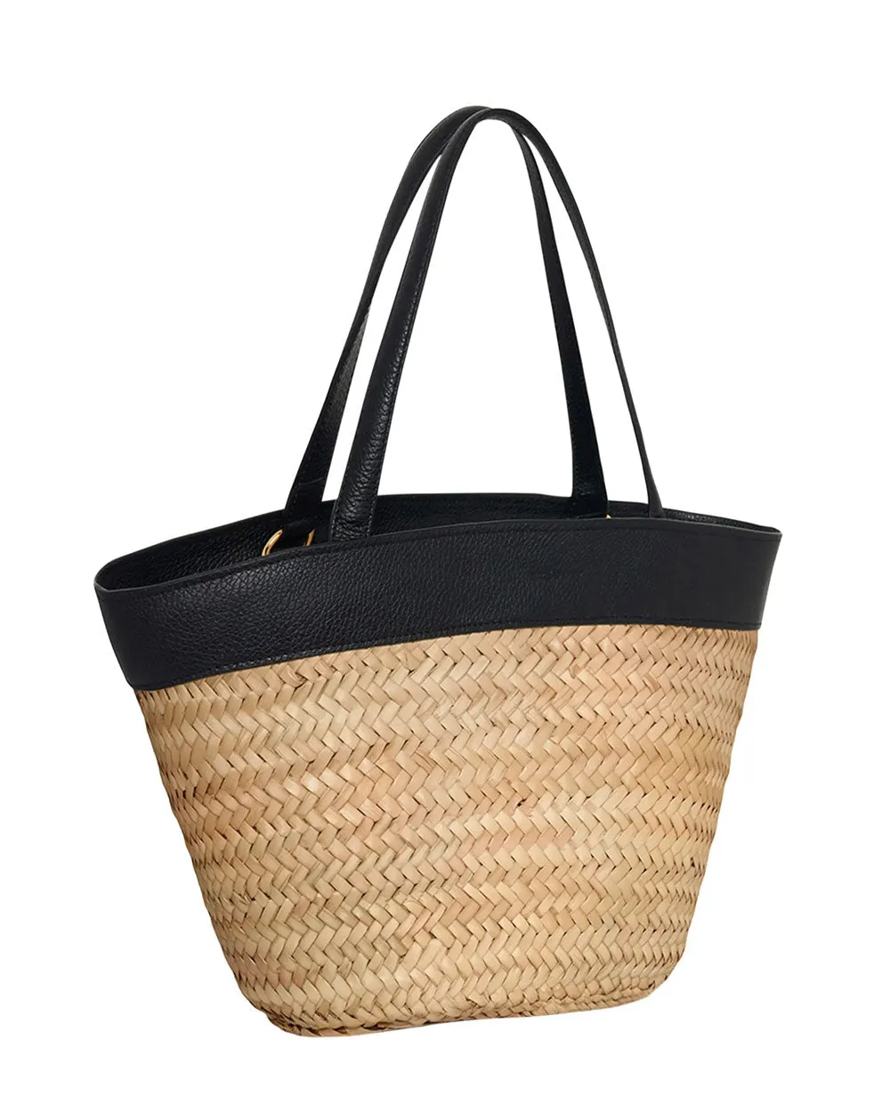 Ara Straw Bag in Black