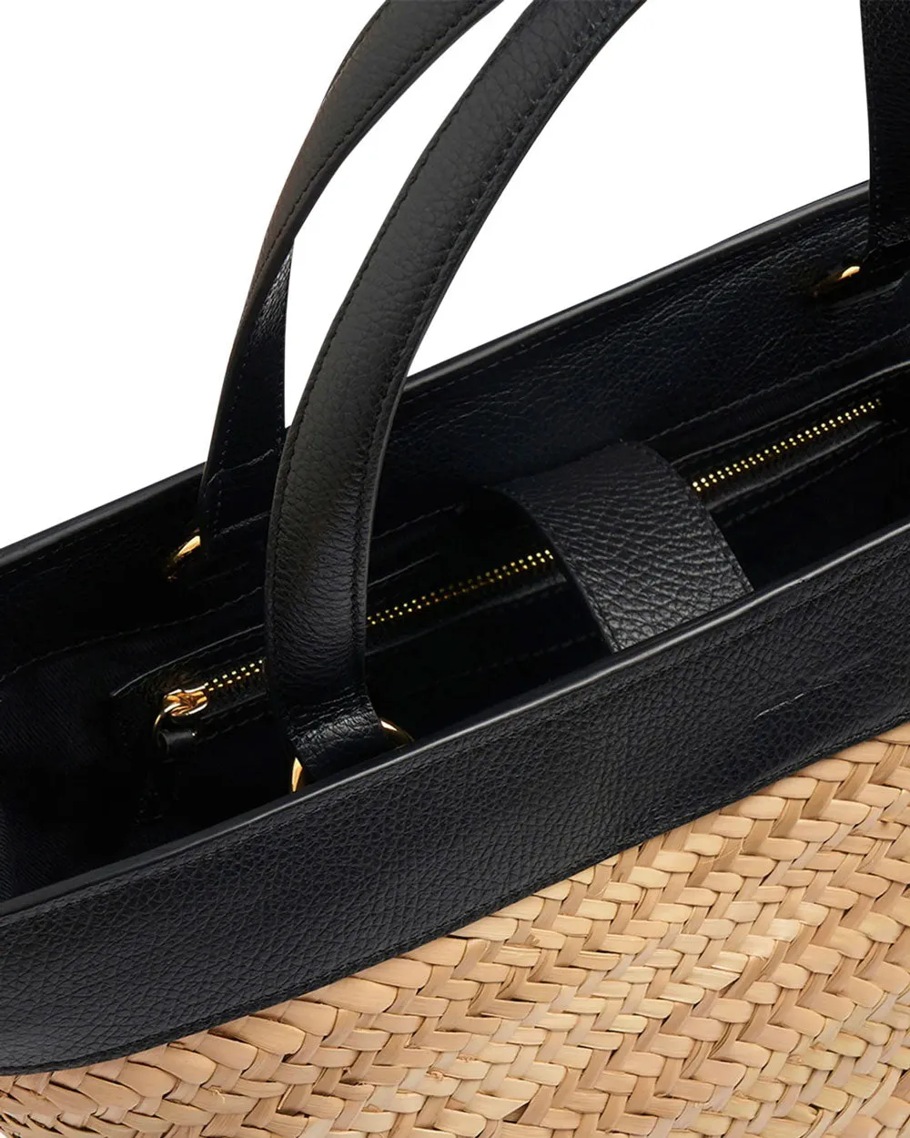 Ara Straw Bag in Black