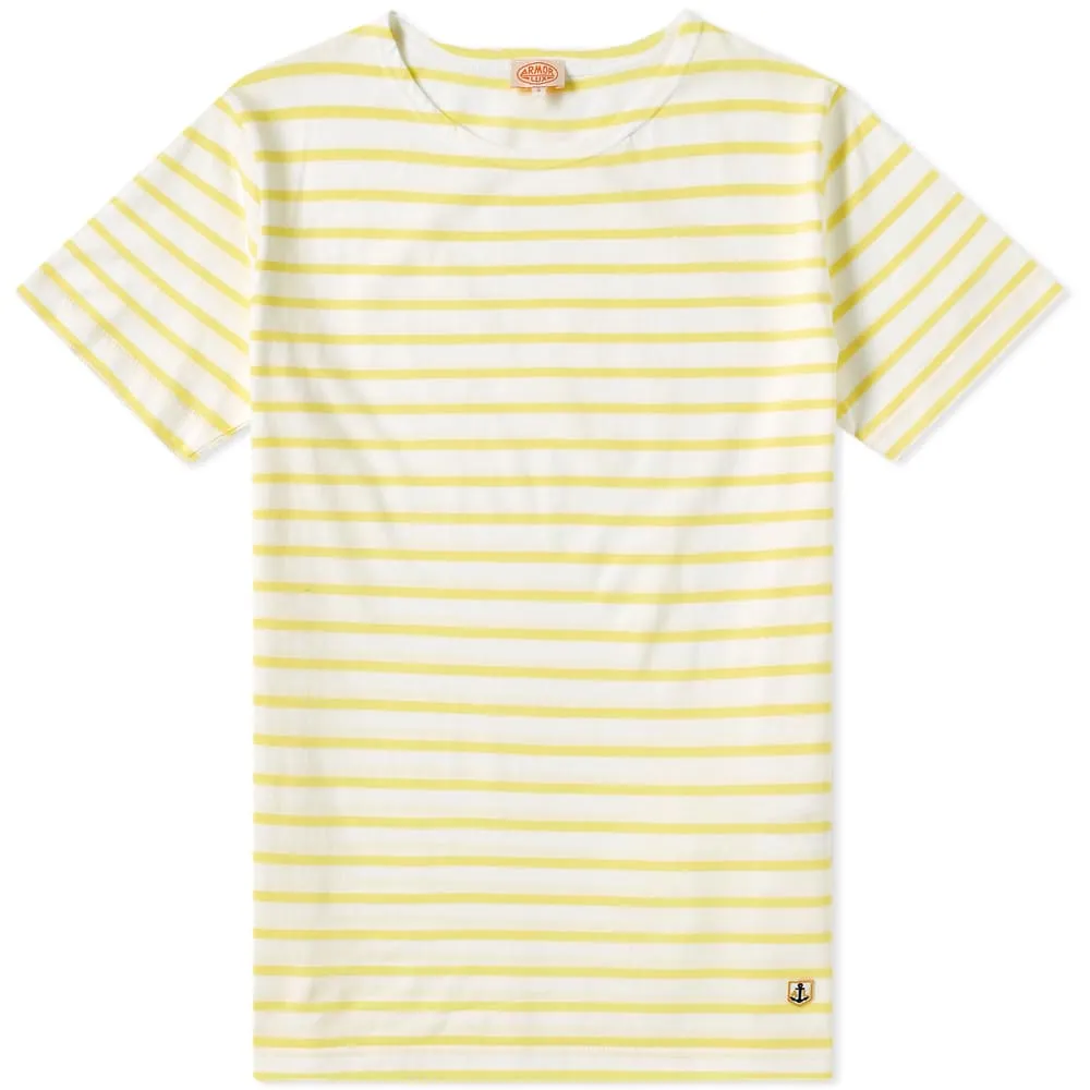 Armor-Lux 73842 Mariniere TeeWhite & Yellow