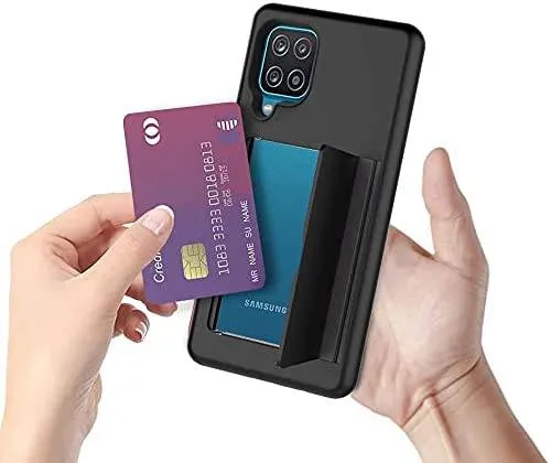 Armor Protective Card Holder Case for Samsung A12