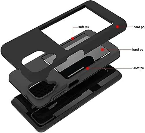 Armor Protective Card Holder Case for Samsung A12