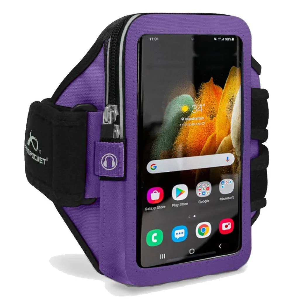 Armpocket Mega i-40 Phone Running Case for iPhone 15/ 15 Pro/14/14 Pro/13/13 Pro/12/12 Pro, Galaxy S23/S23+/A54/S22+/S21/S20 & M