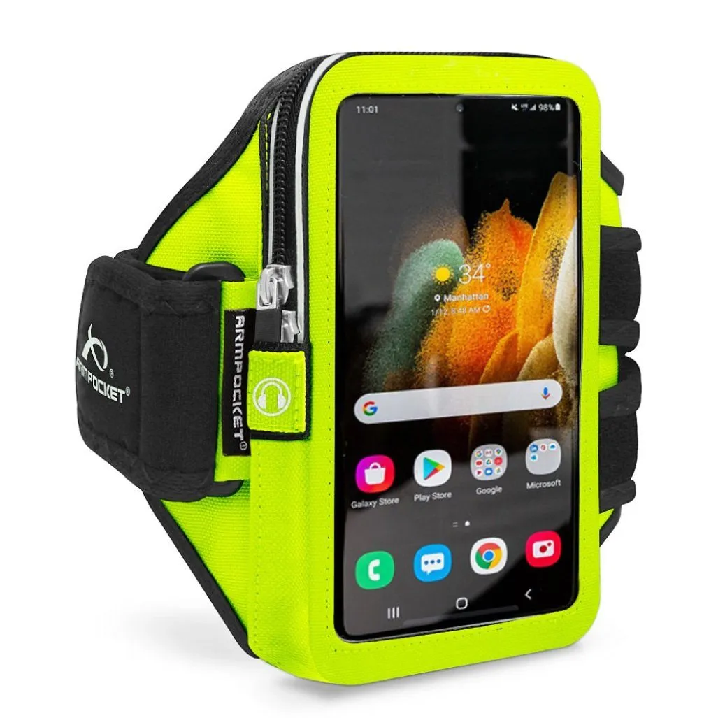 Armpocket Mega i-40 Phone Running Case for iPhone 15/ 15 Pro/14/14 Pro/13/13 Pro/12/12 Pro, Galaxy S23/S23+/A54/S22+/S21/S20 & M