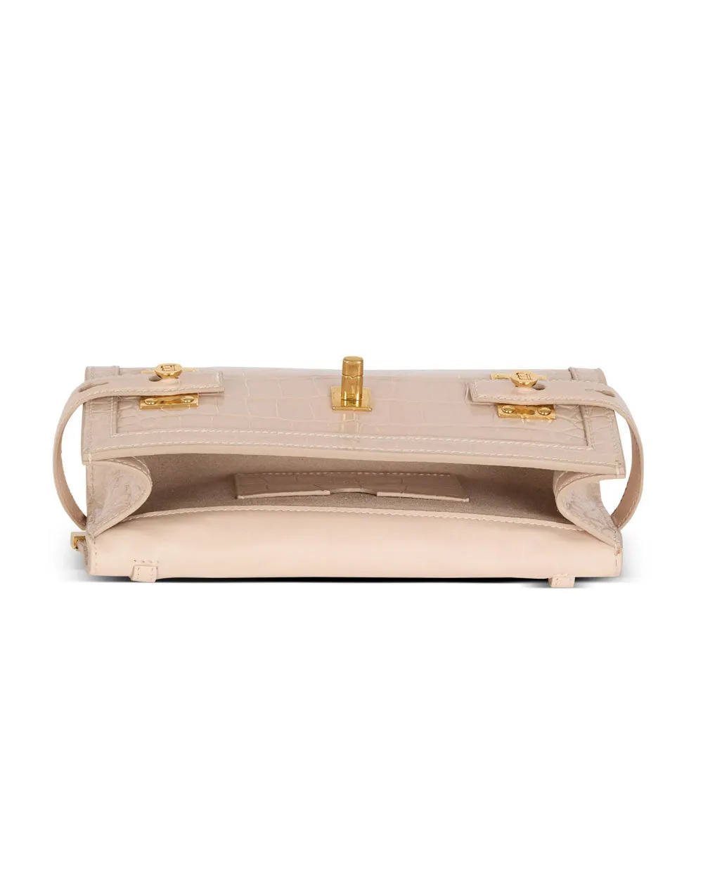 B-Buzz Pouch 23 Leather Clutch Bag in Nude