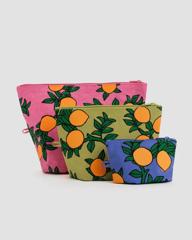 Baggu: Go Pouch Set - Orange Trees