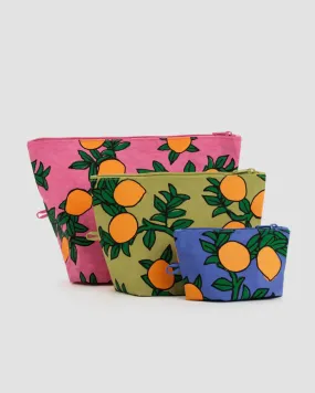 Baggu: Go Pouch Set - Orange Trees