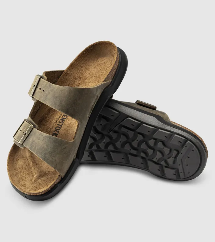 birkenstock arizona waxy leather mens slide