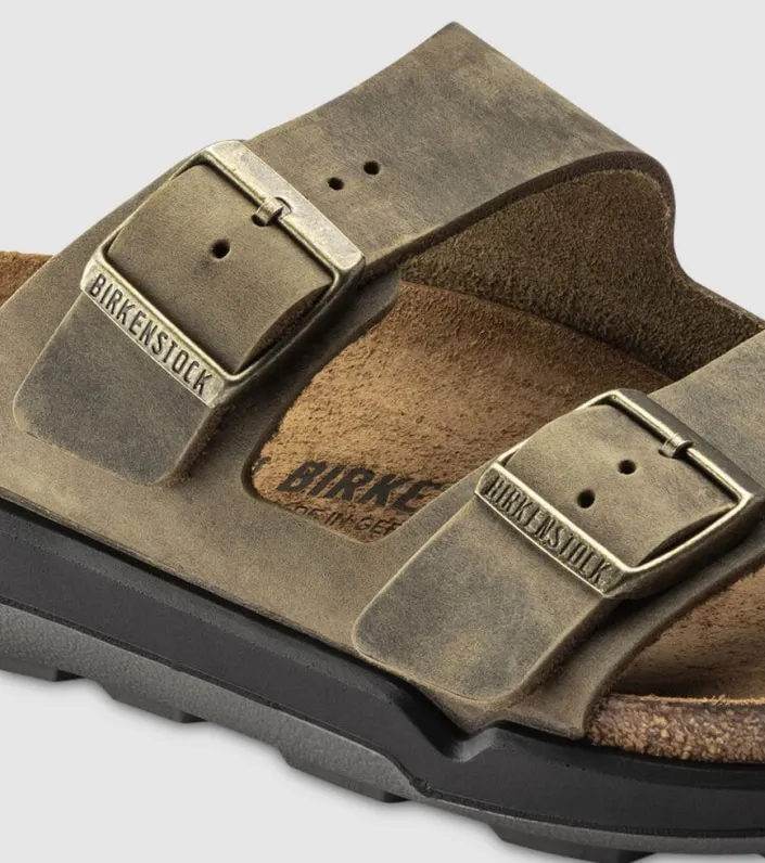 birkenstock arizona waxy leather mens slide