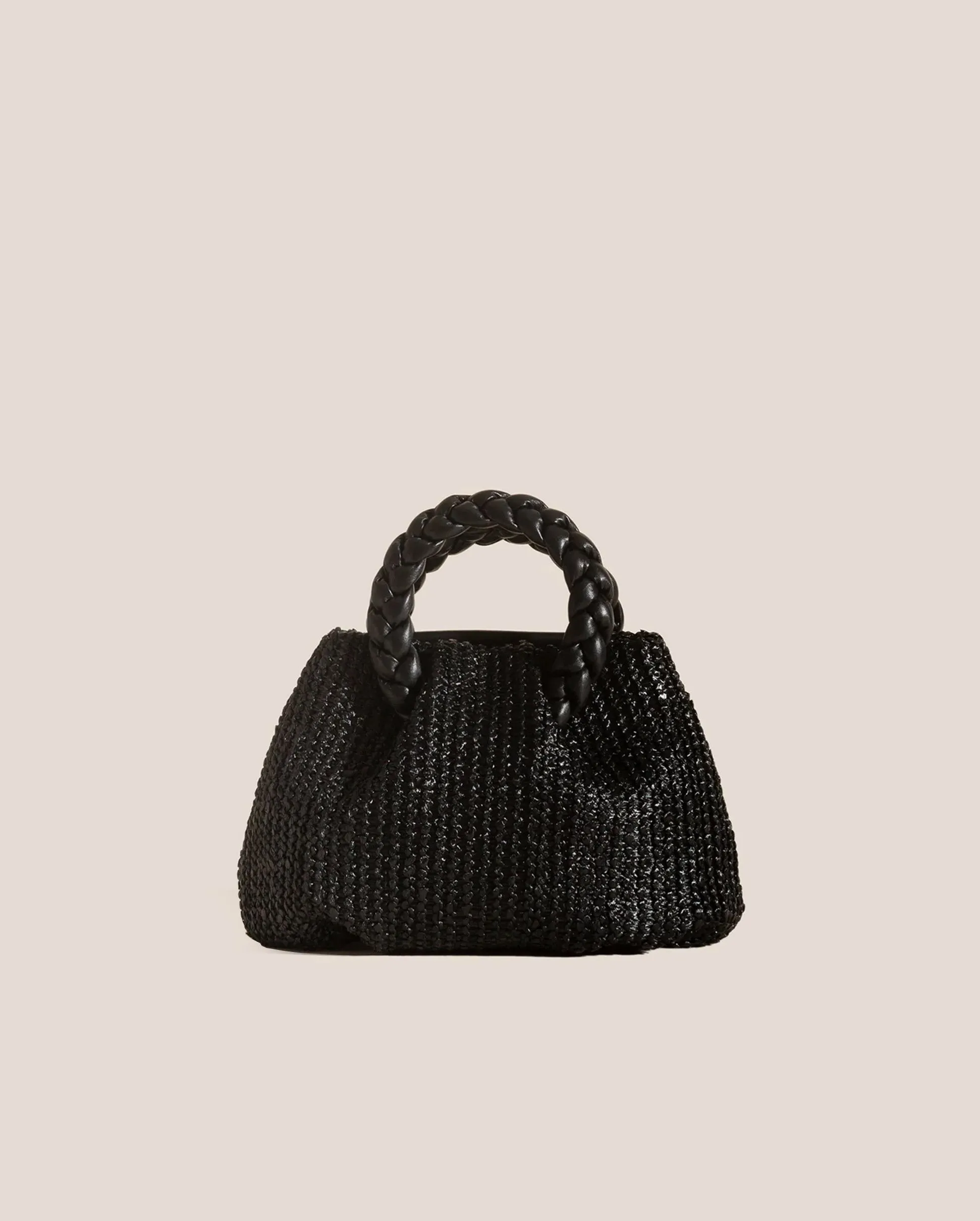 BOMBON M RAFFIA BAG / BLACK