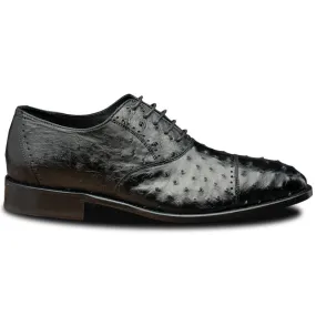 Calzoleria Toscana H777 Ostrich Oxfords Black