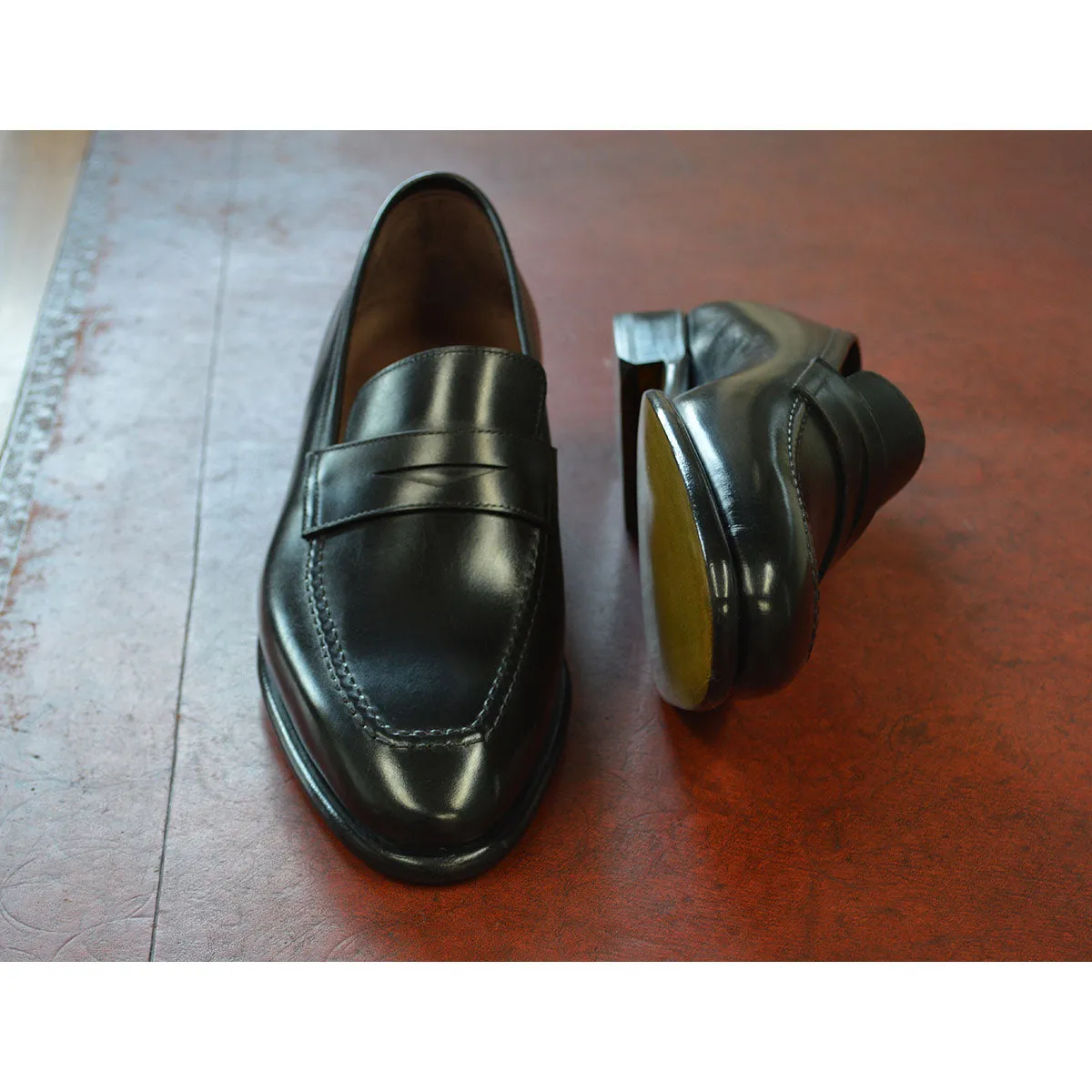 Carlos Santos Penny Loafer (9924)- Black