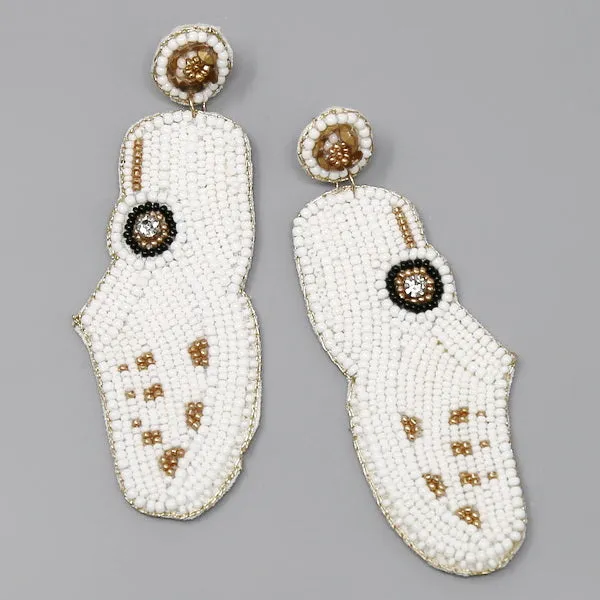 Clogs Seed Bead Drop Earrings