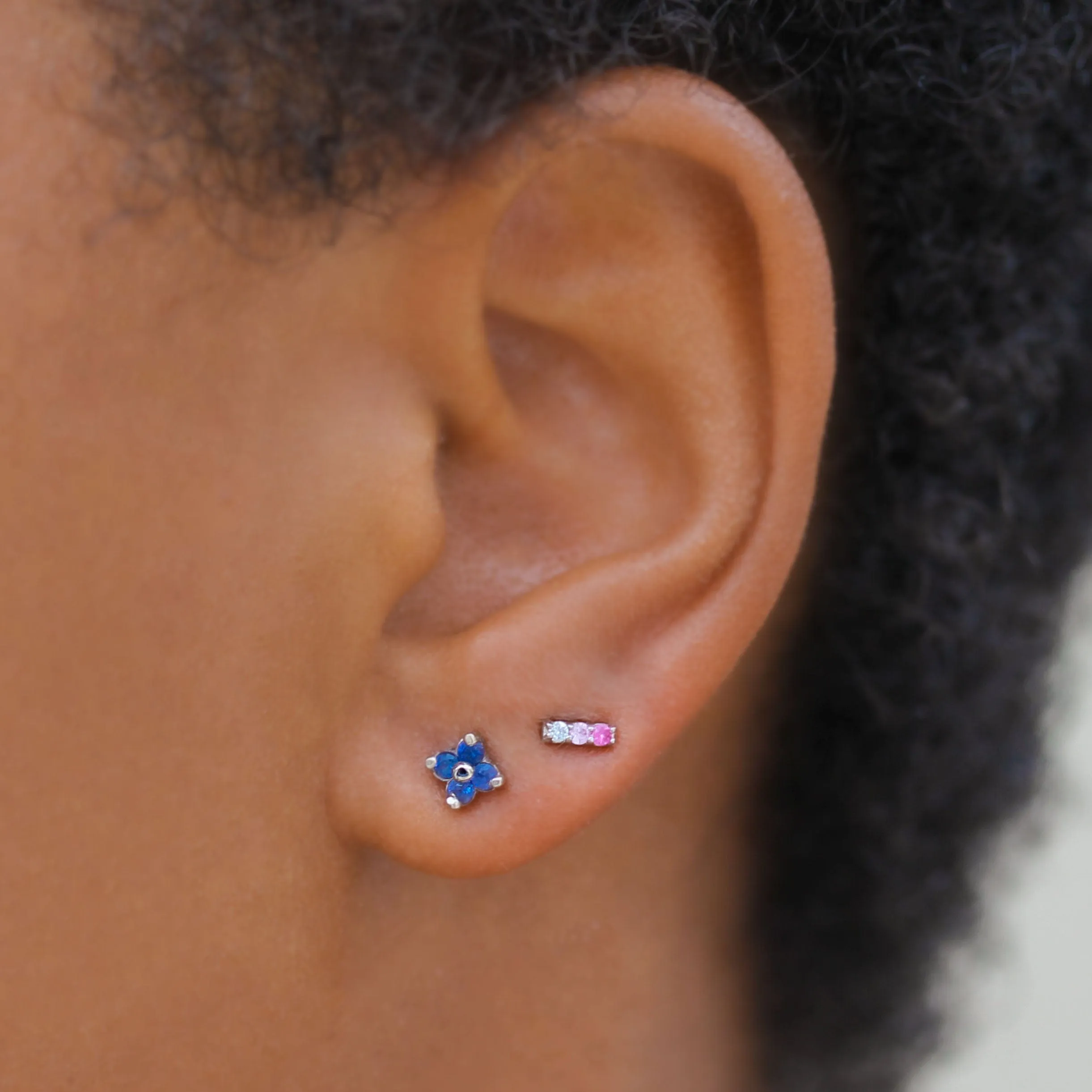 Clover Sapphire Studs