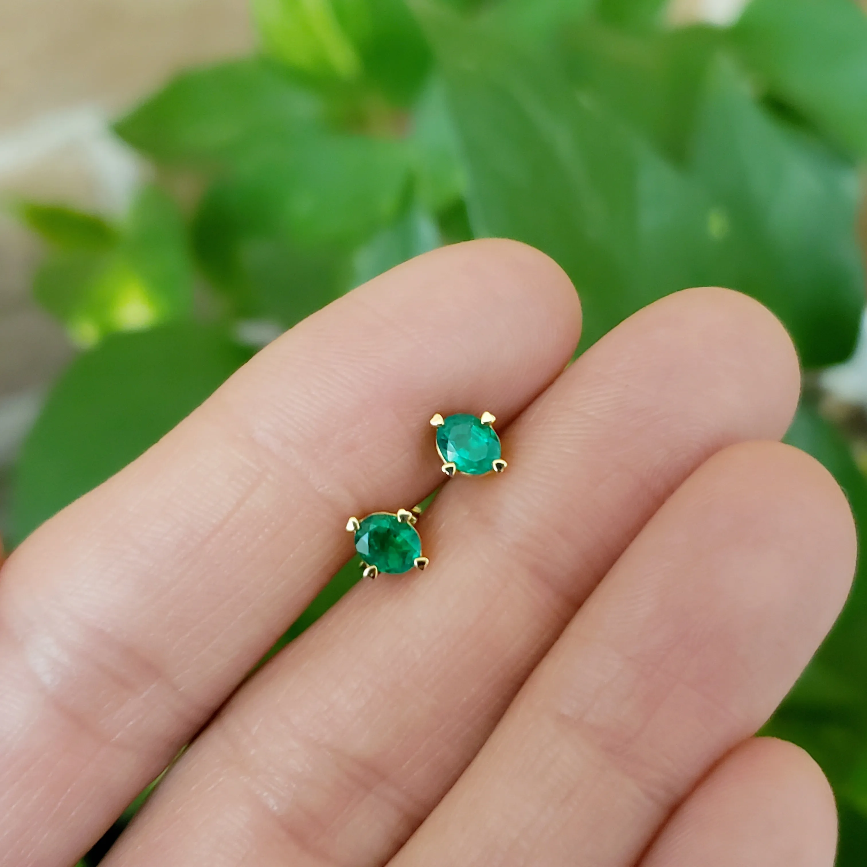 Compass Emerald Earrings