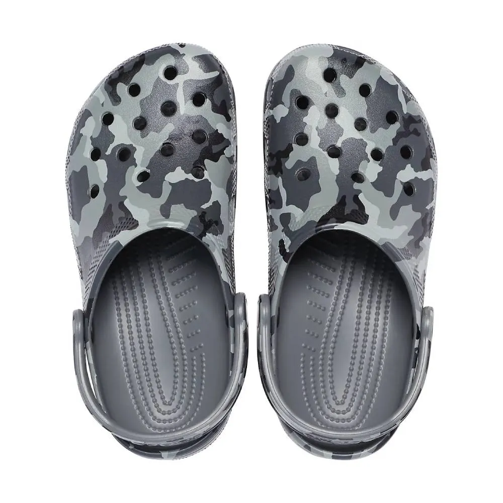 CROCS Men's Classic Printed Camo Clog (Slate Grey/Multi)