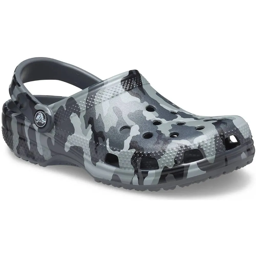 CROCS Men's Classic Printed Camo Clog (Slate Grey/Multi)