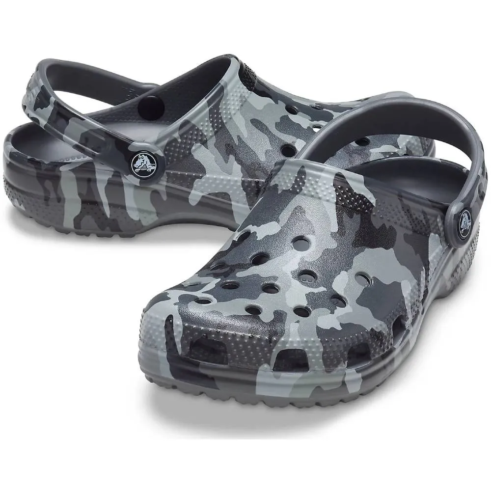 CROCS Men's Classic Printed Camo Clog (Slate Grey/Multi)