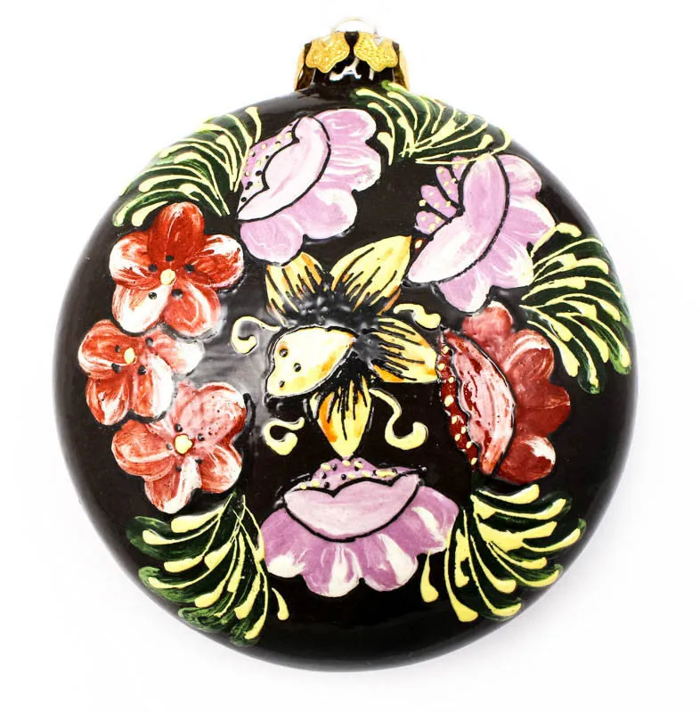 Daffodil Dillydally Large Round Ceramic Ornament