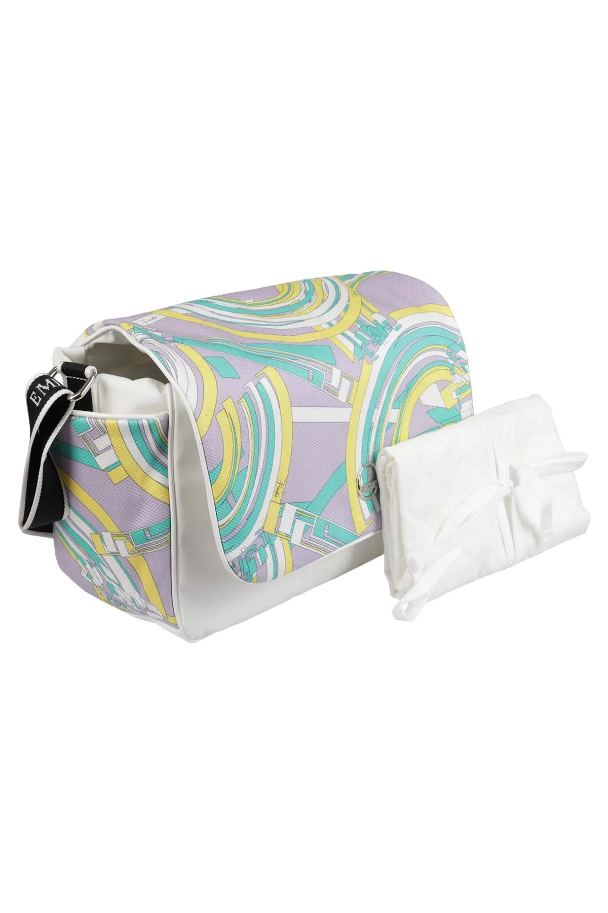 Emilio Pucci Junior Graphic-Print Foldover Changing Bag