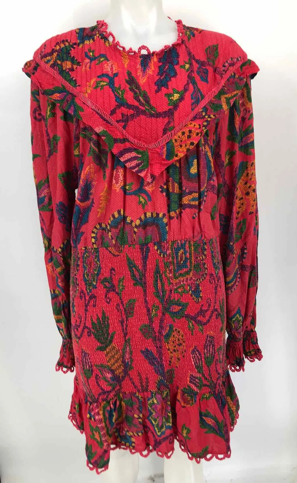 FARM RIO Red Multi-Color Print Size X-LARGE Dress