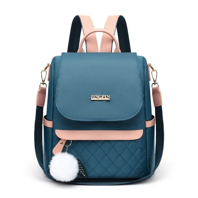 Fashion Mochila Solid Color  Shopping Women Backpack