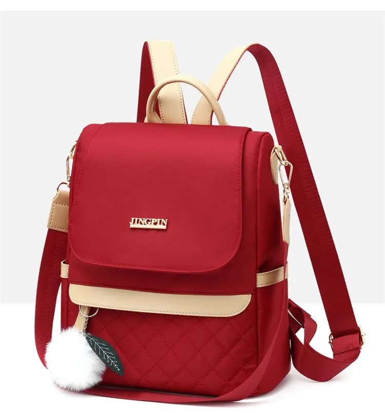 Fashion Mochila Solid Color  Shopping Women Backpack