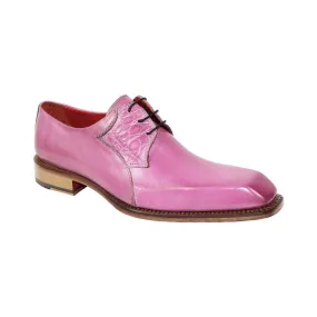 Fennix Tristan Men's Shoes Pink Calf/Alligator Exotic Oxfords (FX1106)