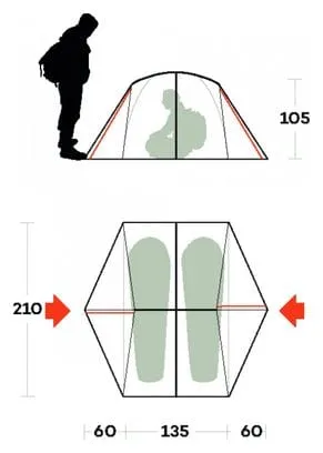 Ferrino Grit 2 Green Tent