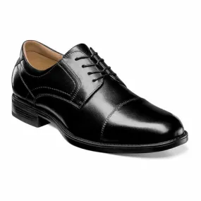 Florsheim Midtown Black Leather Cap Toe Oxfords