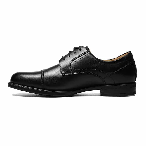 Florsheim Midtown Black Leather Cap Toe Oxfords