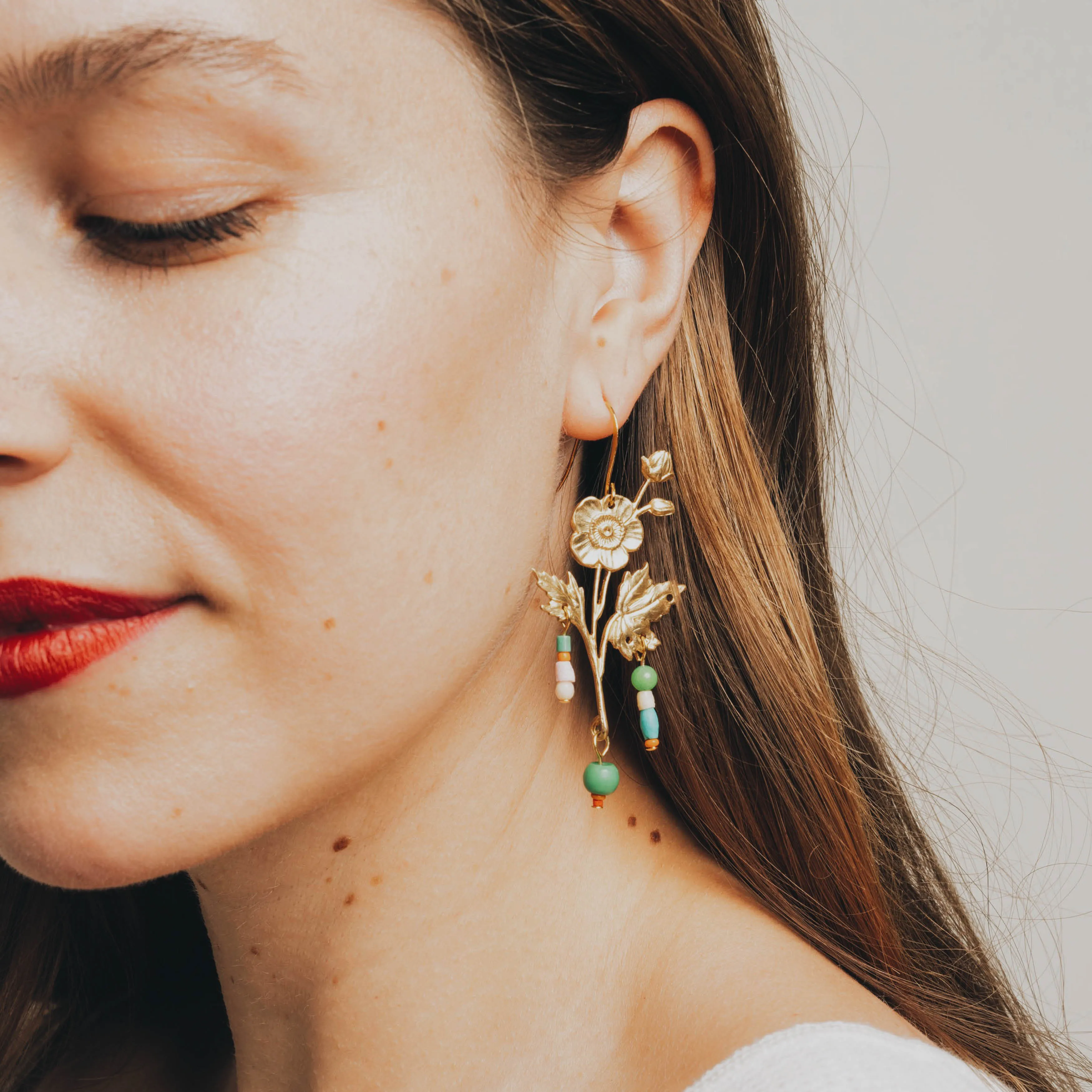 Flower Statement Earrings