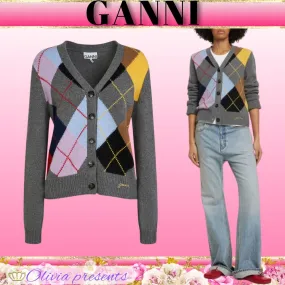 Ganni  |Casual Style Wool Long Sleeves Office Style Elegant Style