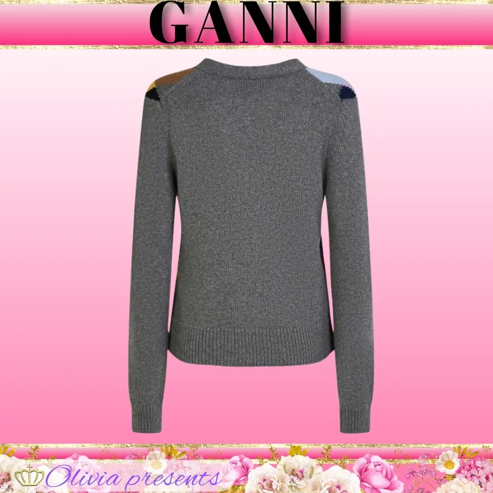 Ganni  |Casual Style Wool Long Sleeves Office Style Elegant Style