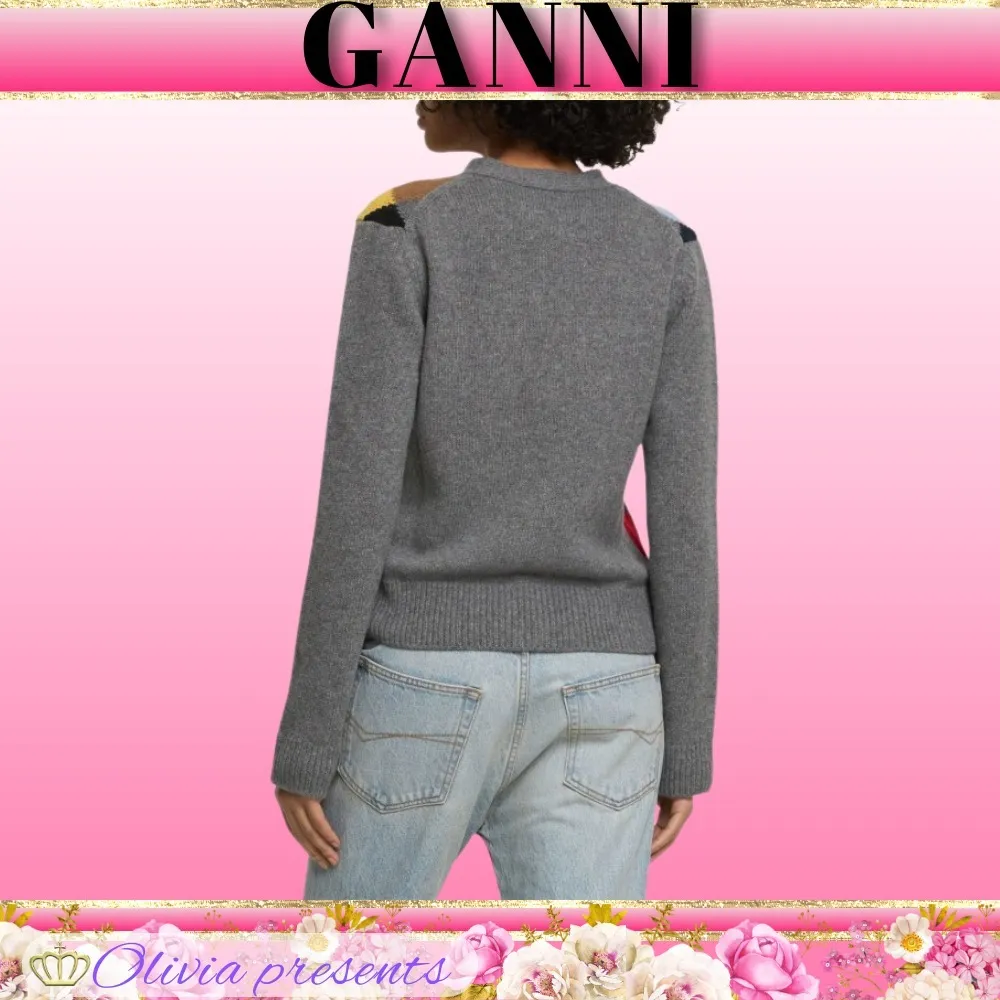 Ganni  |Casual Style Wool Long Sleeves Office Style Elegant Style